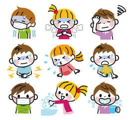 子ども　病状　症状　予防　セット