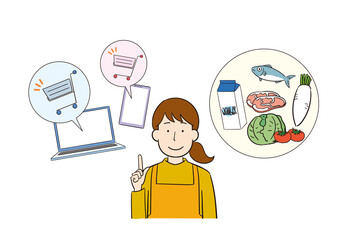 ネットスーパーを利用する主婦女性