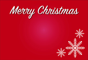 Obraz na płótnie Canvas Merry Christmas vector message with snowflake border.