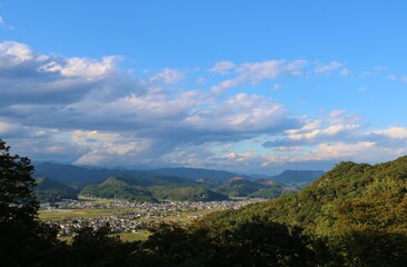 秋の風景　唐沢山から望む