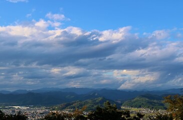 秋の風景　唐沢山から望む