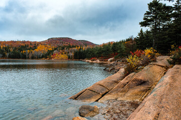 The Bowl in Acadia National Park on the Beehive Trail hikle