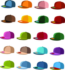 Multicolor-cap-collection | Vector illustration EPS 10.