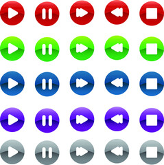 Multimedia-option-buttons | Vector illustration EPS 10.