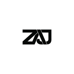 zaj letter original monogram logo design