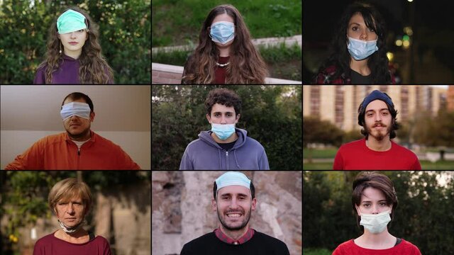 having fun with mask - people wear the mask in the most bizarre ways