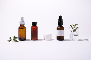 Cosmetic packaging and natural home remedy for wellness and organic skin care.