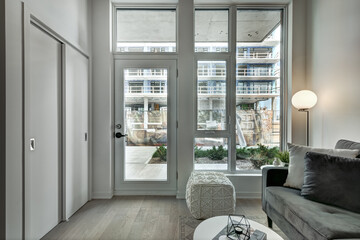 Beautiful Canadian style luxury furnished and staged apartment in the apartment building