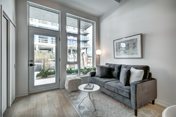 Beautiful Canadian style luxury furnished and staged apartment in the apartment building