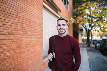 man walking on the street