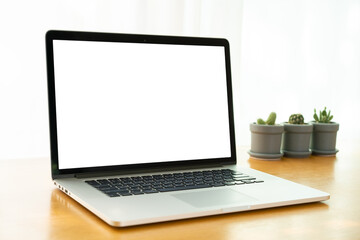 Isolated laptop computer screen with clipping path