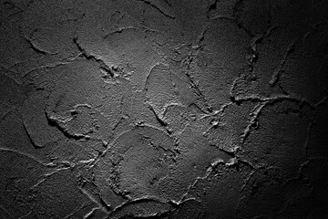 Dark black wall texture stone patterns abstract design background
