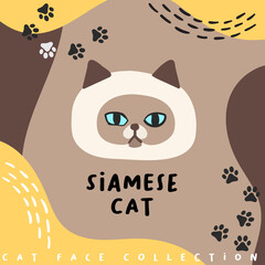 Cat face collection : Vector Illustration