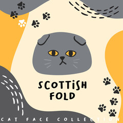 Cat face collection : Vector Illustration