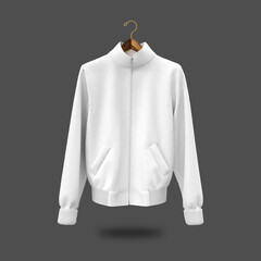 Blank tracksuit top mockup, Front views, 3d illustration, 3d rendering