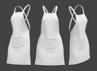 Blank  aprons, apron mockup, clean apron, design presentation for print, 3d illustration, 3d rendering