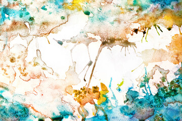 Watercolor splash abstract painting background