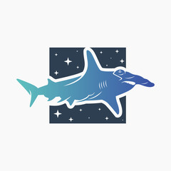 Modern Hammerhead Shark Logo