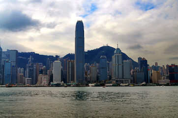Fototapeta premium Hong Kong - View of Island from Harbour City