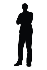Businessman silhouette vector on white background