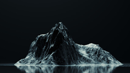 Mountain dark water reflection quiet empty serene
