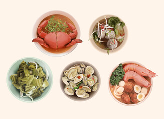 Asian food, Vietnamese food, Vietnamese Street food.