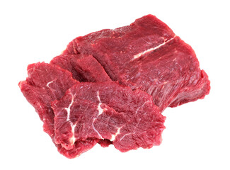 Obraz premium raw beef isolated on white background