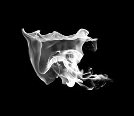 Movement of white smoke.