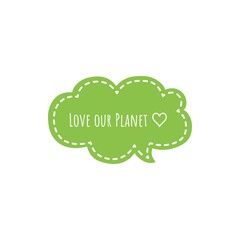 ''Love our Planet'' Lettering Illustration