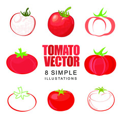 8 awesome vectors of tomatoes