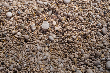 Sea pebble background, gravel,