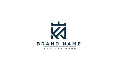 KA Logo Design Template Vector Graphic Branding Element. - obrazy, fototapety, plakaty