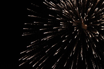 colorful sparkling crackers on the floor 