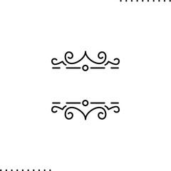border swirl banner vector icon in outlines 