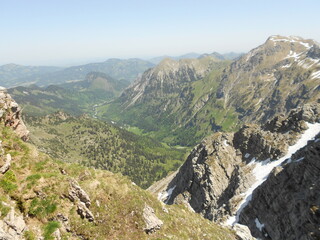 Fototapeta na wymiar Beautiful mountain and forest view, Alps