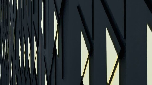 Abstract pattern of triangles. Abstract background for presentation.  Bright tech futuristic background. Seamless looping, cyclical video, endless loop 3D render. Video animation Ultra HD 4K 3840x2160
