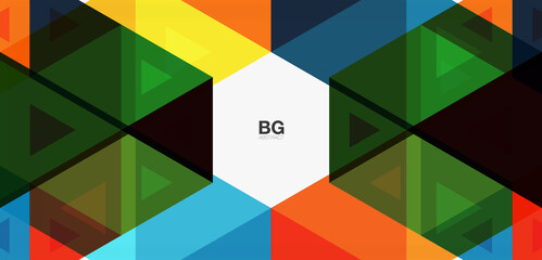 Mosaic triangle pattern abstract background for cover, banner, flyer and poster and other template