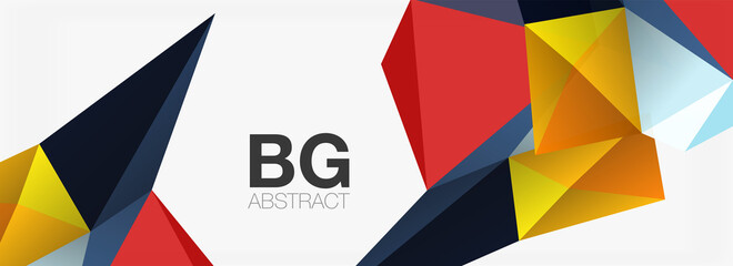 3d mosaic abstract backgrounds, low poly shape geometric design