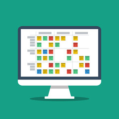kanban board on computer screen, agile software development