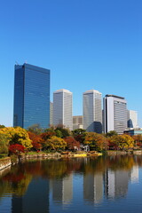Fototapeta na wymiar 大阪城公園から見た大阪ビジネスパーク