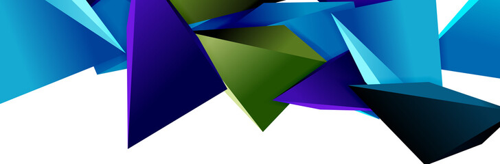 Triangle mosaic abstract background, 3d triangular low poly shapes. Geometric vector illustration for covers, banners, flyers and posters and other