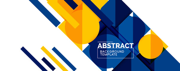 Simple circles and triangles abstract background. Vector illustration for covers, banners, flyers and posters and other designs