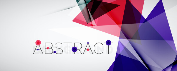 Geometric abstract background. Color triangle shapes. Vector illustration for covers, banners, flyers and posters and other designs