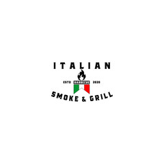 Vintage Italian Grill Barbeque Logo Design