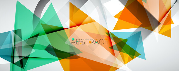 Geometric abstract background. Color triangle shapes. Vector illustration for covers, banners, flyers and posters and other designs