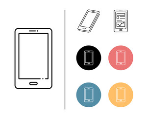 スマホ スマートフォンのアイコンセット アンドロイド 携帯 イラスト シンプル 携帯電話 マーク Android Wall Mural Andro Yugoro