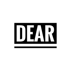 ''Dear'' Love Lettering/Word Illustration