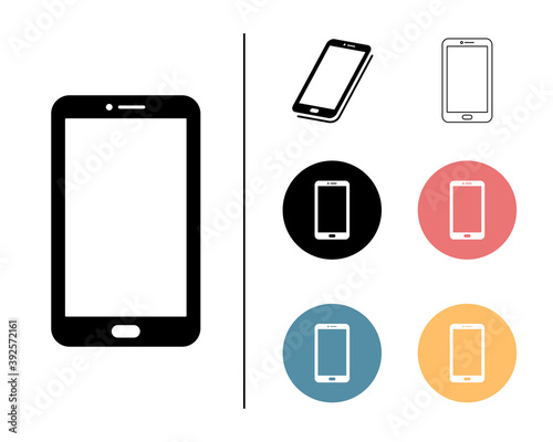 スマホ スマートフォンのアイコンセット アンドロイド 携帯 イラスト シンプル 携帯電話 マーク Android Wall Mural Andro Yugoro