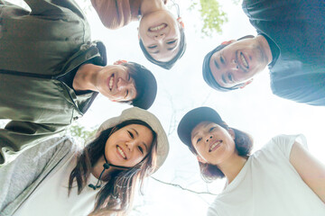 キャンプにきた仲間のチームワーク
