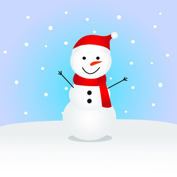 Cute Snowman Images Illustration Vector. Perfect for Christmas